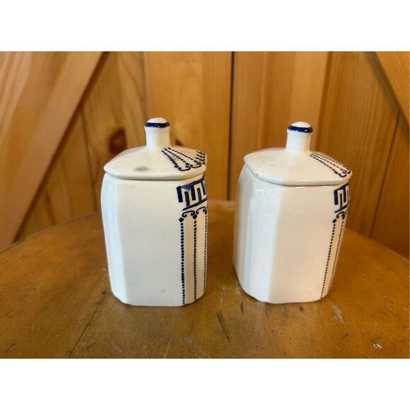 Vintage Porcelain Kitchen Jars SET 2, Vintage Storage Jar,Kitchen Decor, Germany - Picture 4 of 10